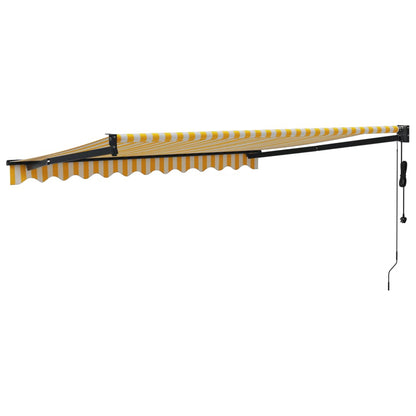 Toldo Retráctil Automático Amarillo Y Blanco 3x2,5 M_4