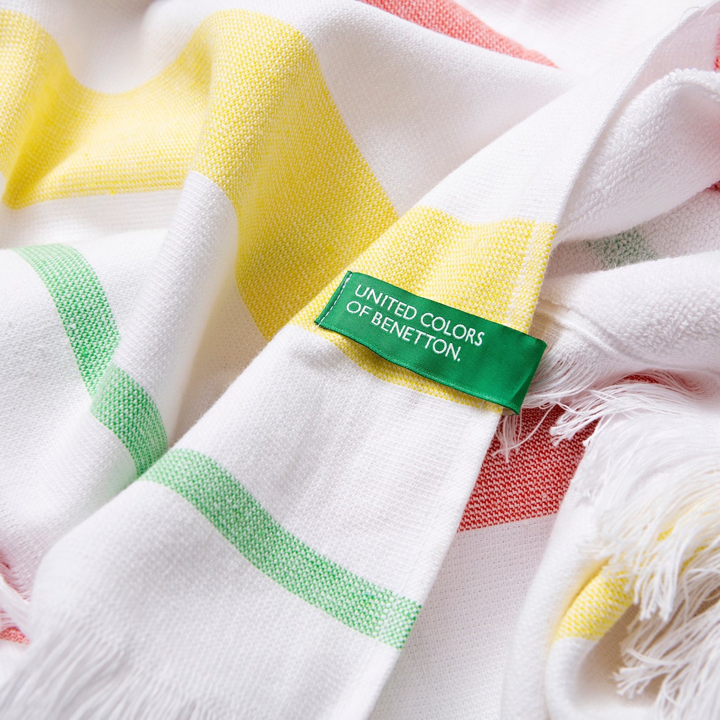 Hammam 80x165cm 350gsm 100% Algodón Rosa, Amarillo Y Verde Rainbow Be_4