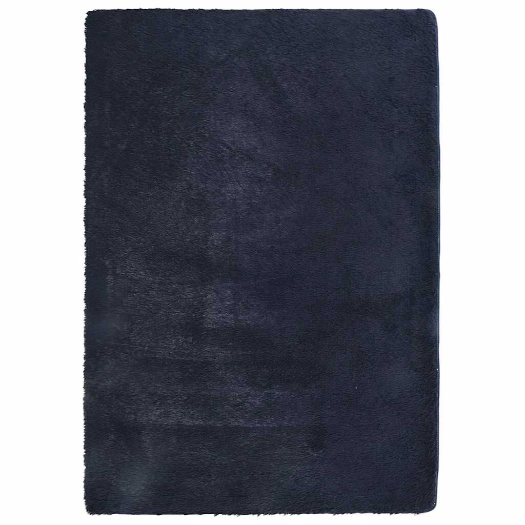 Vidaxl Alfombra De Pelo Largo Navarra Azul Marino 240x340 Cm Poliéster_0