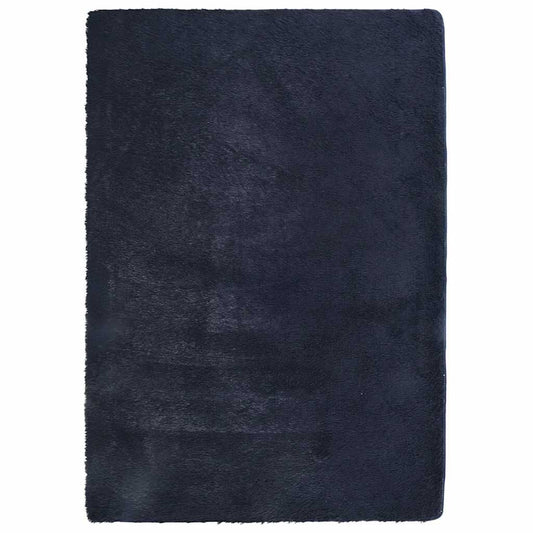 Vidaxl Alfombra De Pelo Largo Navarra Azul Marino 240x340 Cm Poliéster_0