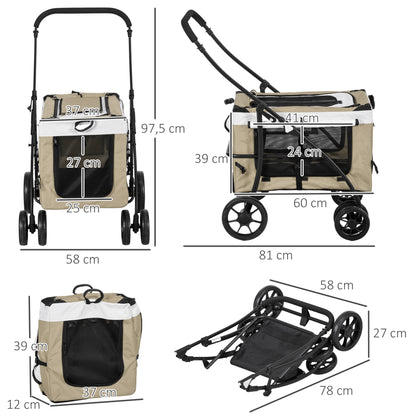 Pawhut Carrito Para Perros 4 En 1_2