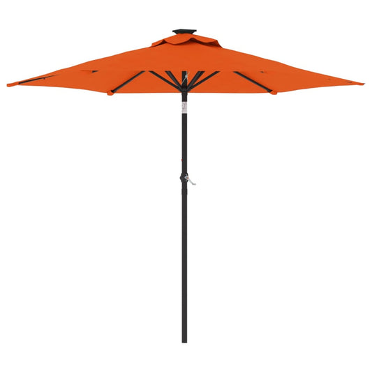 Vidaxl Sombrilla De Jardín Con Poste De Acero Terracota 225x225x212 Cm_0