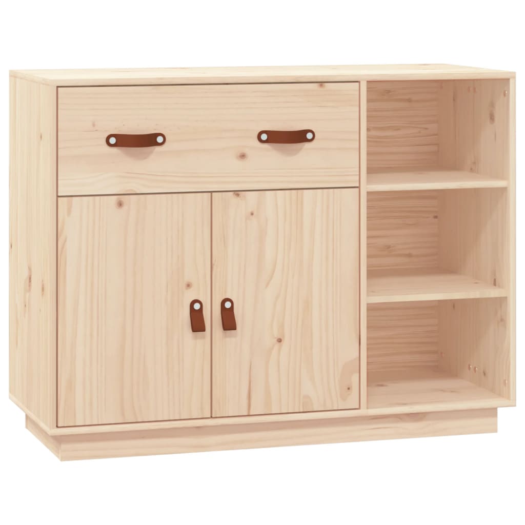 Aparador De Madera Maciza De Pino 98,5x40x75 Cm / Vetonek_1