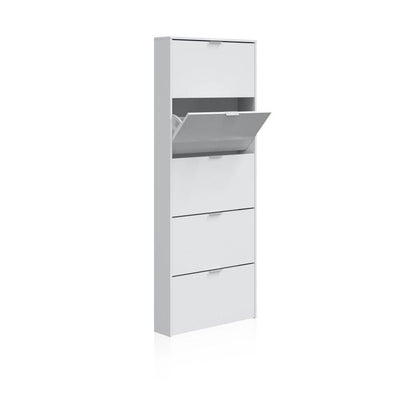 Zapatero Nia 5 Puertas Melamina, Blanco, 70 X 180 X 17_2