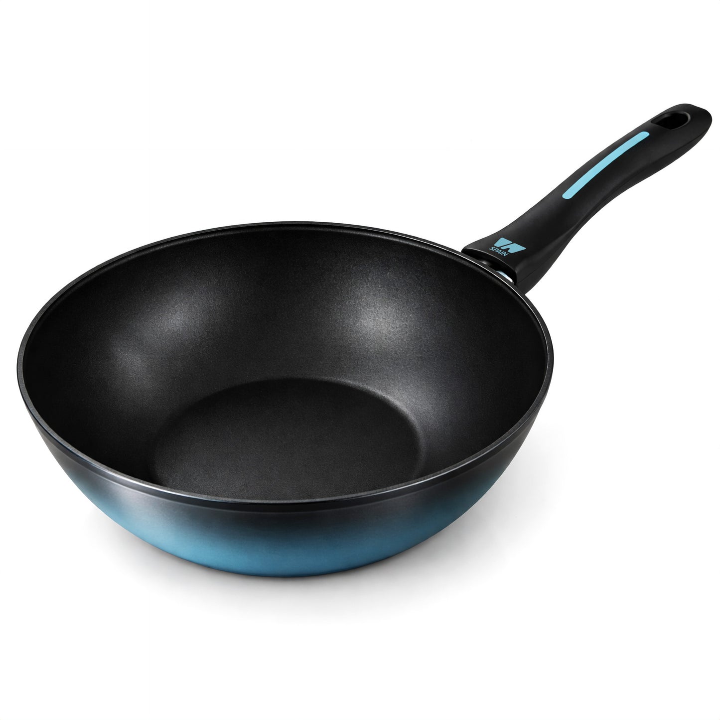 Briebe Wok Inducción Acero Forjado 26cm Antiadherente Sin Pfoa, Apto Todas Cocinas Fabricada En España, Mare, Azul_0