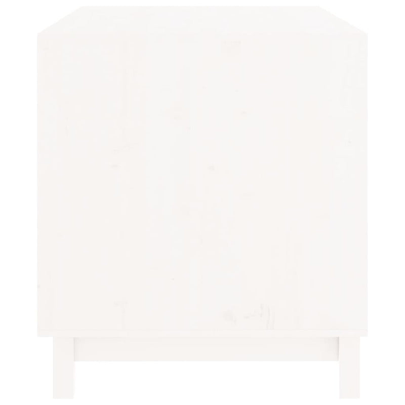 Vidaxl Caseta Para Perros Madera Maciza De Pino Blanco 90x60x67 Cm_5