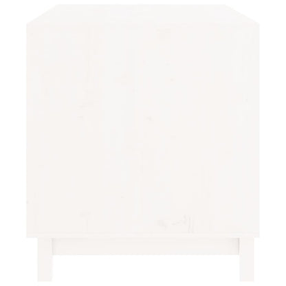 Vidaxl Caseta Para Perros Madera Maciza De Pino Blanco 90x60x67 Cm_5