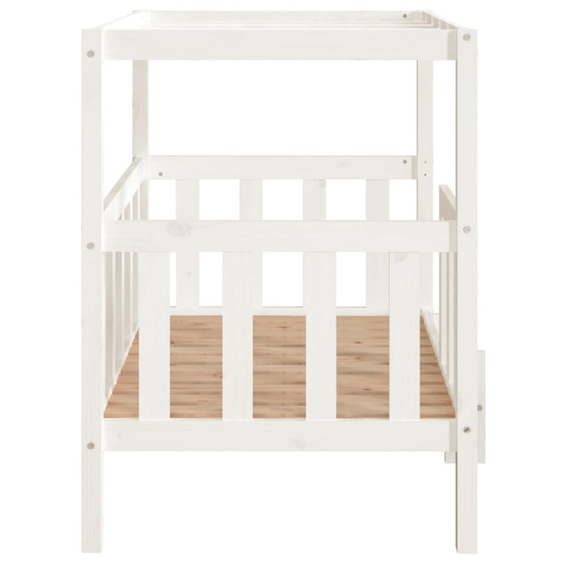 Vidaxl Cama Para Perros Madera Maciza De Pino Blanco 105,5x83,5x100 Cm_5