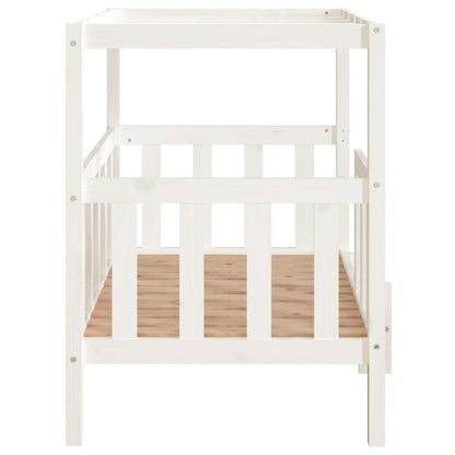 Vidaxl Cama Para Perros Madera Maciza De Pino Blanco 105,5x83,5x100 Cm_5