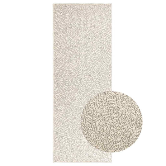Vidaxl Alfombra Zizur Apariencia Yute Interior Exterior Crema 80x200cm_0