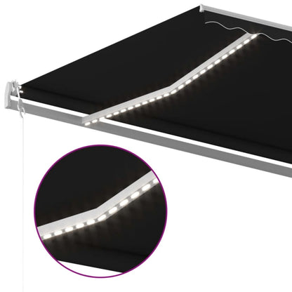 Toldo Automático Led Sensor De Viento Gris Antracita 600x350 Cm_4