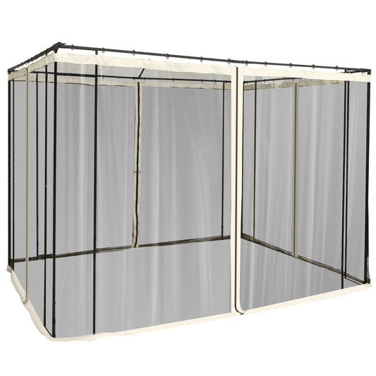 Outsunny 4 Paneles Laterales 302x207 Cm Para Carpa De Jardín Mosquitera_0