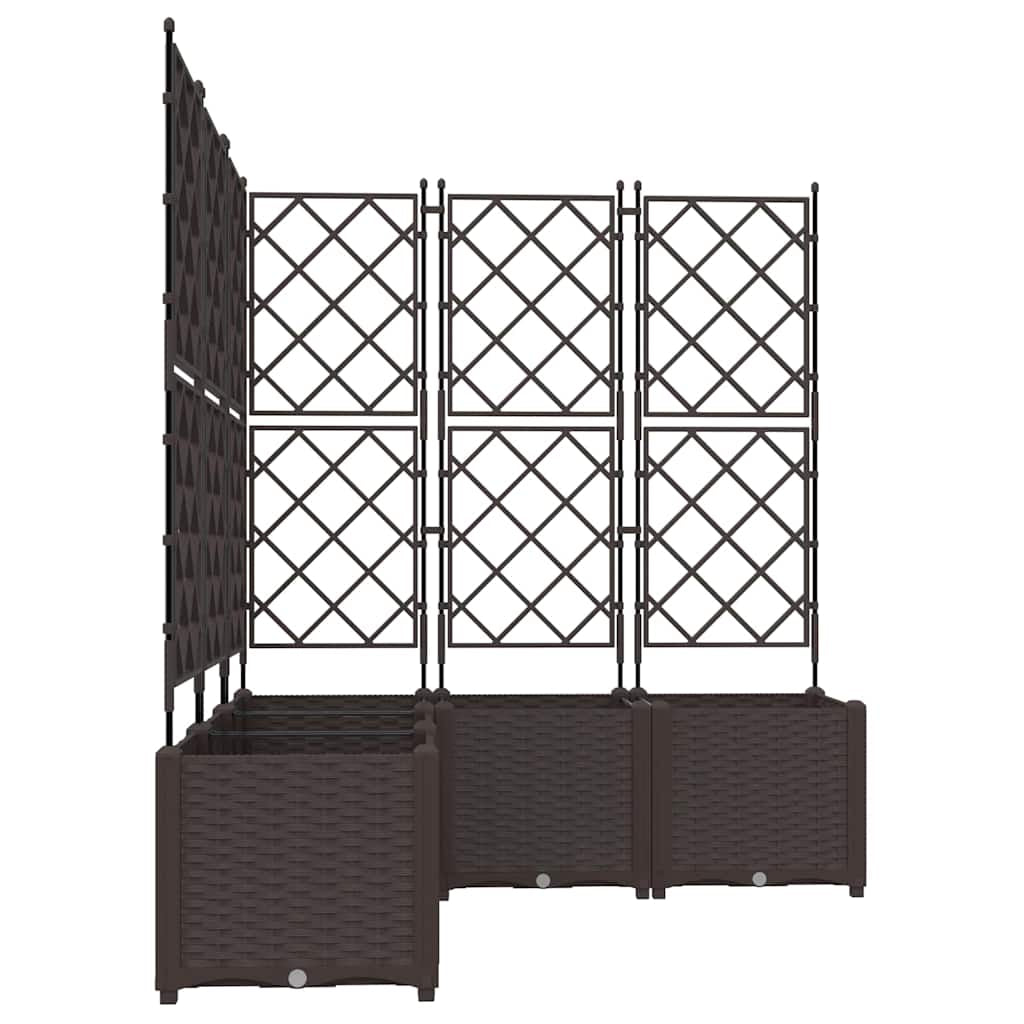 Vidaxl Maceta De Jardín Con Enrejado 5 Pcs Marrón 120 X 120 X 143 Cm_4