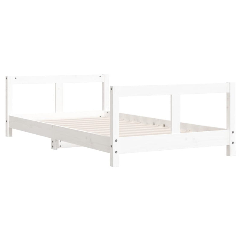 Vidaxl Estructura De Cama Para Niños Madera De Pino Blanco 80x160 Cm_5