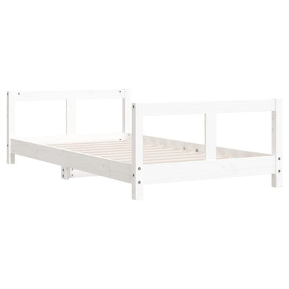 Vidaxl Estructura De Cama Para Niños Madera De Pino Blanco 80x160 Cm_5