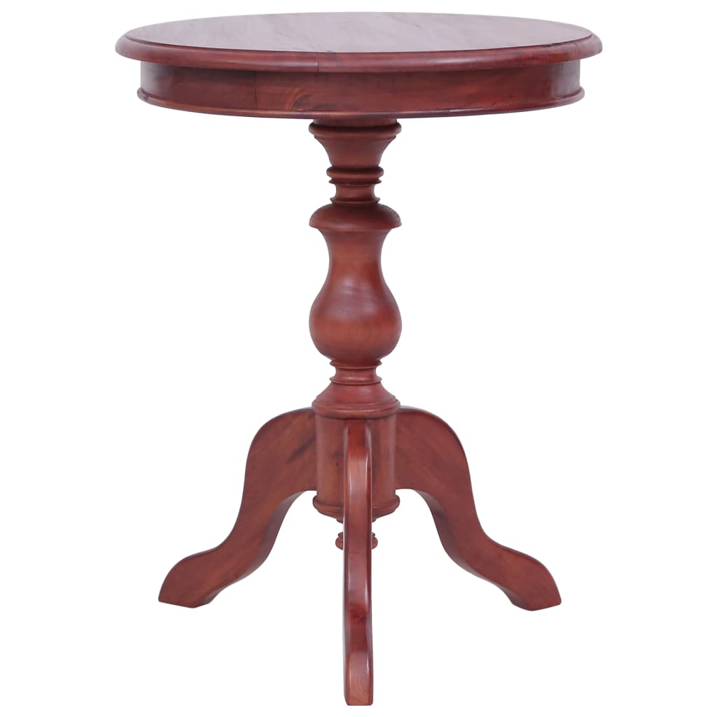 Mesa Auxiliar De Madera Maciza De Caoba Marrón 50x50x65 Cm_0