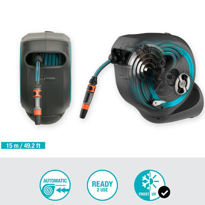 Portamanguera de pared RollUp S 15 m Gardena