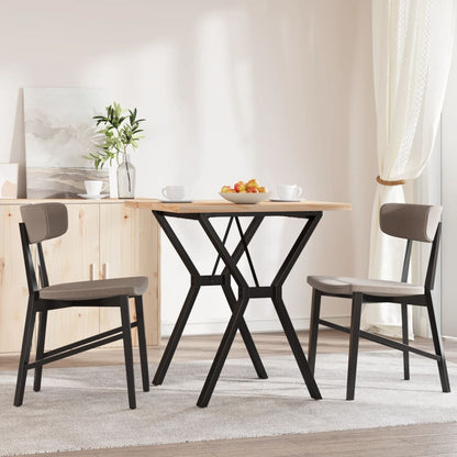 Mesa De Comedor Marco Y Madera Maciza Pino Y Acero 70x70x75,5cm_1