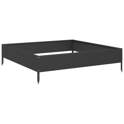 Arriate De Acero Negro 100x100x26 Cm_5