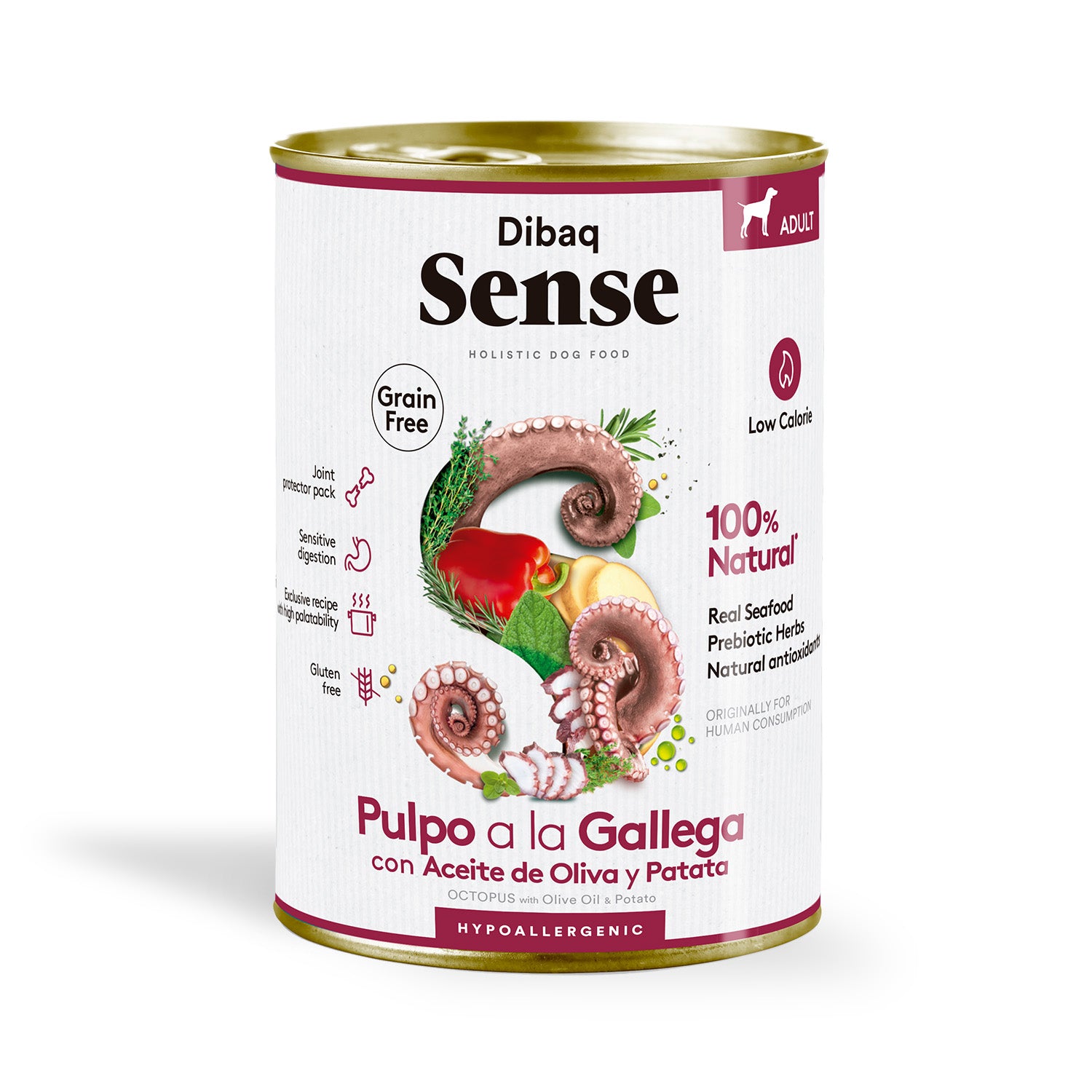 Dibaq Sense Lata Grain Free Pulpo A La Gallega 380 Gr_0