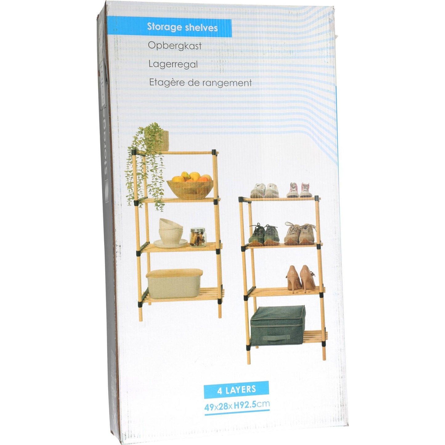 Well Home Zapatero De 4 Estantes En Madera Y Metal H.92,5cm_2