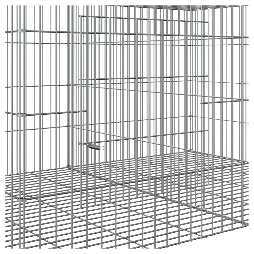 Vidaxl Jaula Para Conejos 4 Paneles Hierro Galvanizado 217x79x54 Cm_5