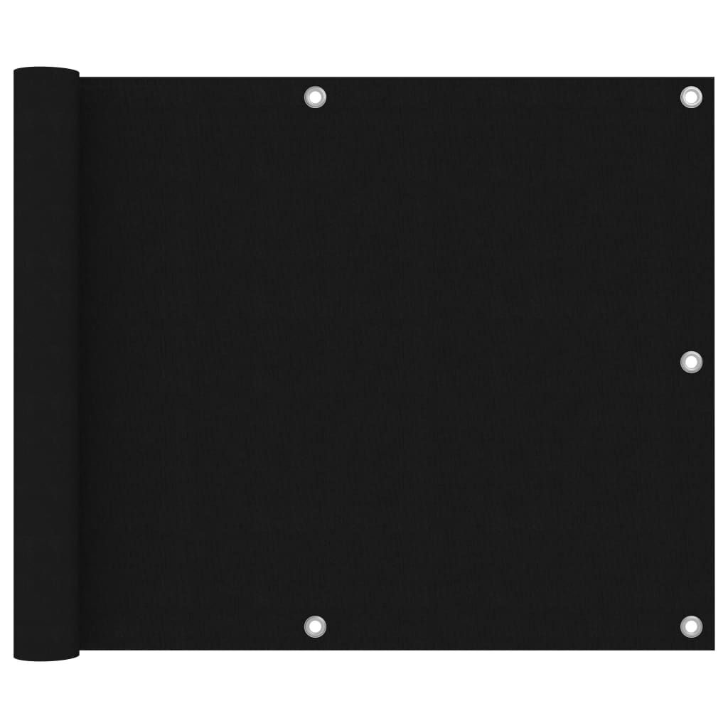 Vidaxl Toldo Para Balcón De Tela Oxford Negro 75x400 Cm_0