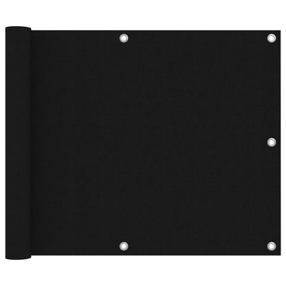 Vidaxl Toldo Para Balcón Tela Oxford Negro 75x500 Cm_0
