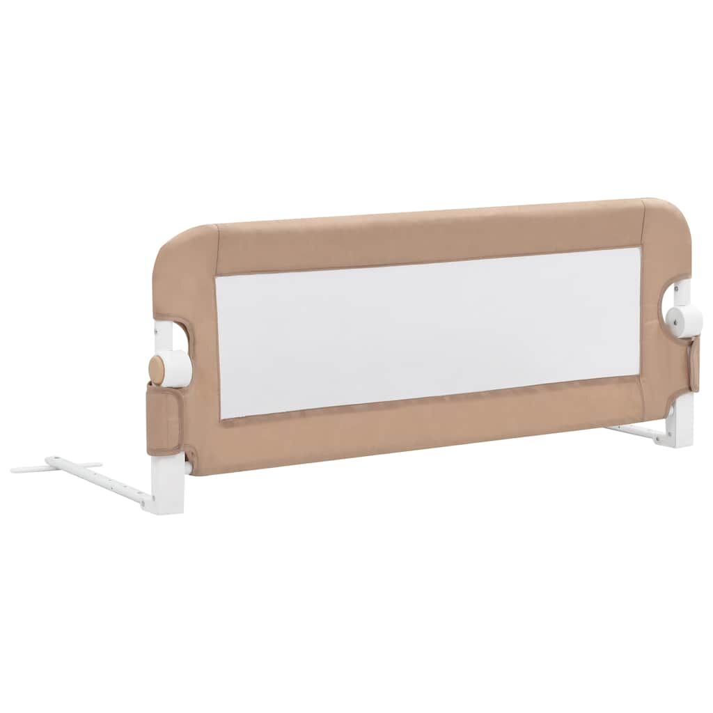Vidaxl Barandilla De Seguridad Cama De Niño Poliéster Taupe 102x42 Cm_0