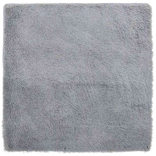 Vidaxl Alfombra De Pelo Largo Navarra Gris Plateado 200x200 Cm_0