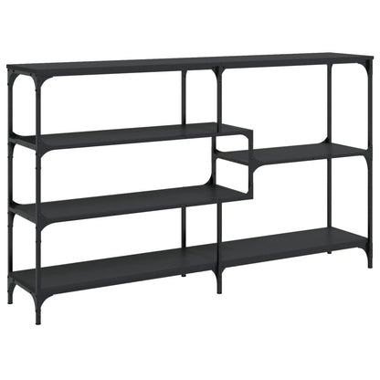 Mesa Consola Madera De Ingeniería Negra 160x32x95 Cm_4