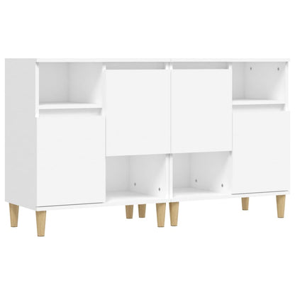 Aparadores 2 Uds Madera Contrachapada Blanco 60x35x70 Cm_1