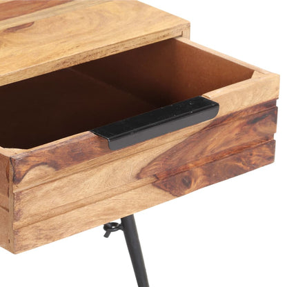 Mesa De Centro De Madera Maciza De Sheesham 88x55x40 Cm_2