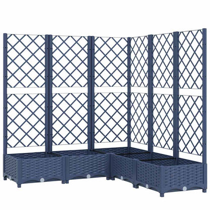 Jardinera Con Enrejado Pp Azul Gris 120x120x121,5 Cm_0