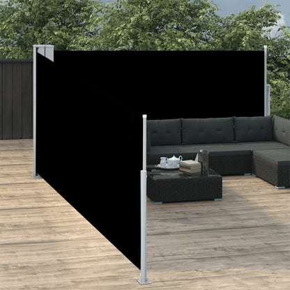 Vidaxl Toldo Lateral Retráctil Negro 100x1000 Cm_1