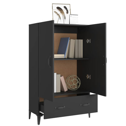 Aparador De Madera De Ingeniería Negro 70x31x115 Cm / Vetonek_2