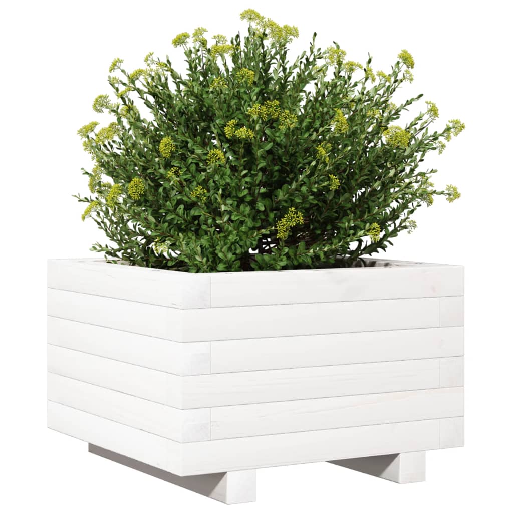 Jardinera De Madera Maciza De Pino Blanco 40x40x26,5 Cm_3