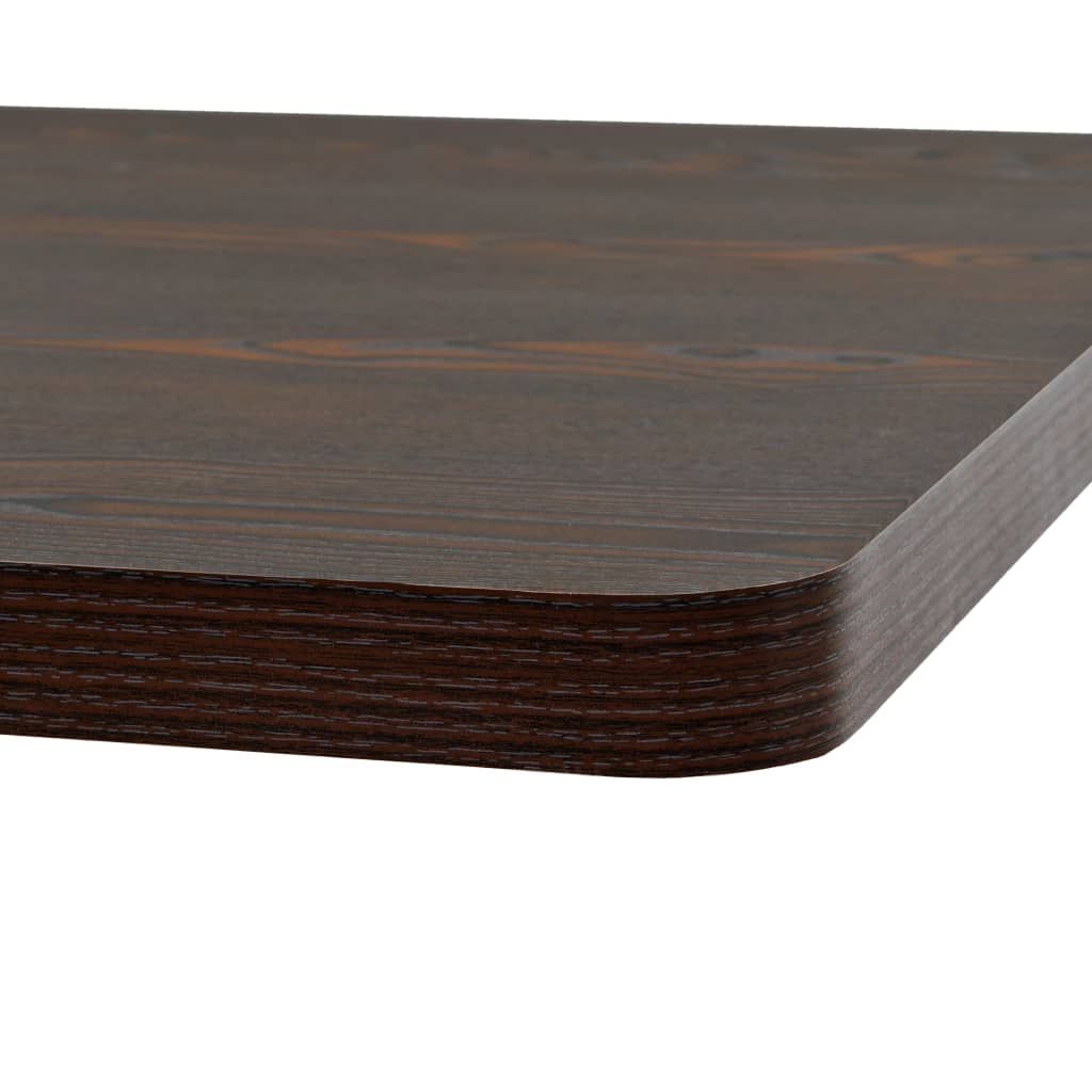 Mesa Bar Bistró Mdf Y Acero Cuadrada Fresno Oscuro 80x80x75 Cm_3