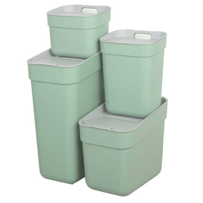 Curver Pack 4 Cubos De Reciclaje Ready To Collect (30l + 20l + 10l + 5l) Verde_0