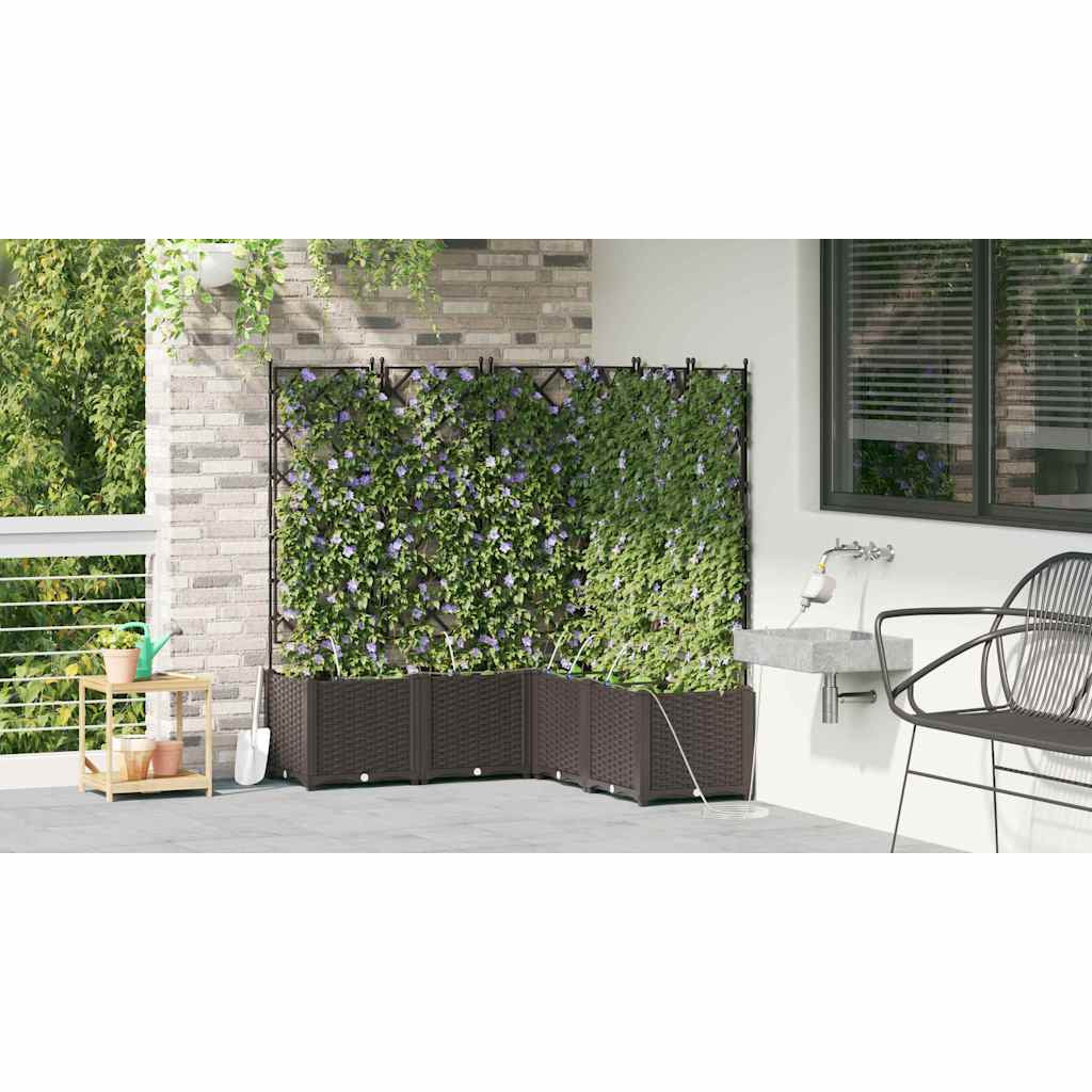 Vidaxl Jardineras Marrón 120 X 120 X 142 Cm Acero_3