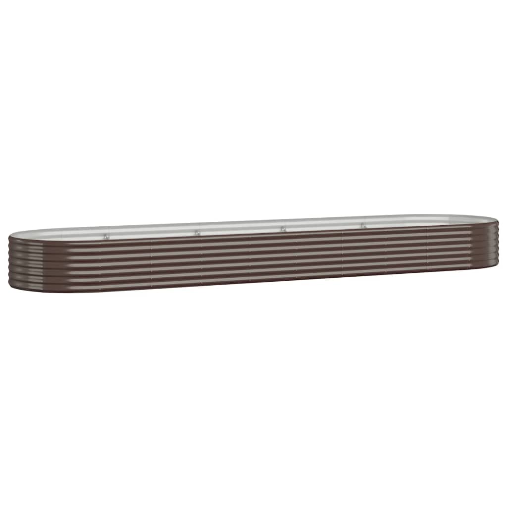Jardinera Arriate Acero Galvanizado Marrón 396x100x36cm_0