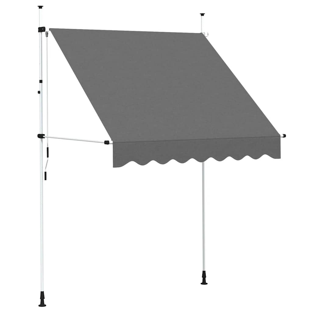 Toldo Retráctil De Operación Manual Antracita 200 Cm_0
