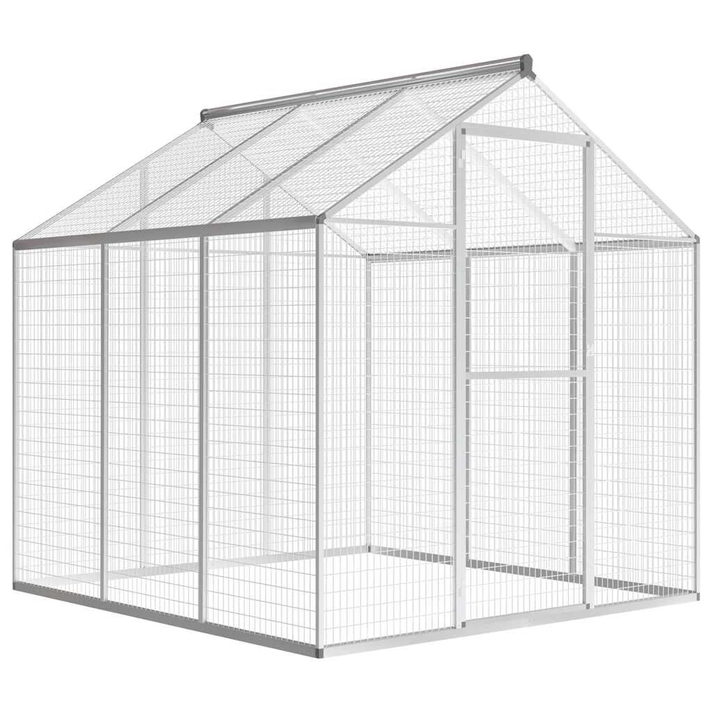 Vidaxl Pajarera De Exterior De Aluminio 183x178x194 Cm_0
