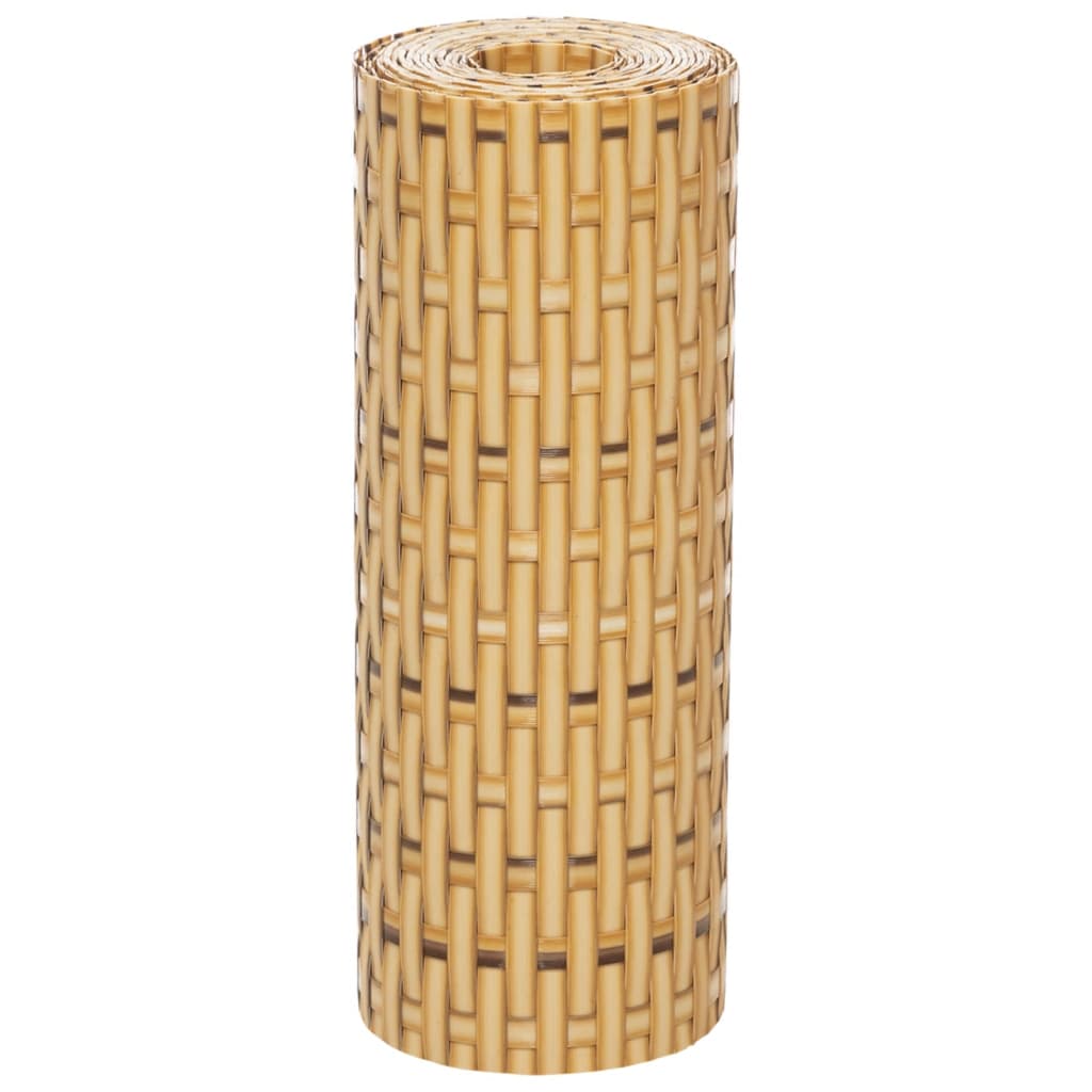 Toldos De Balcón 10 Uds Ratán Sintético Marrón Claro 255x19 Cm / Vetonek_1