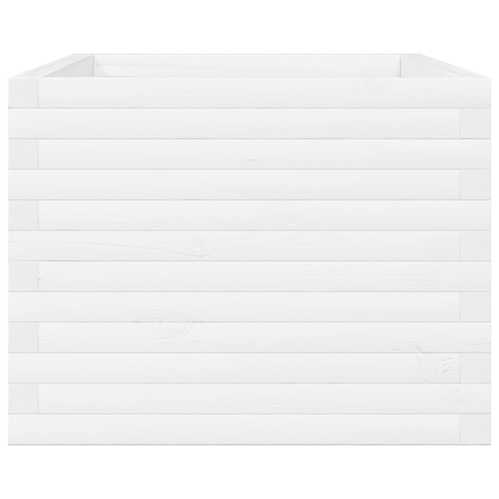 Jardinera Madera Maciza De Pino Blanco 110x60x49,5 Cm_5