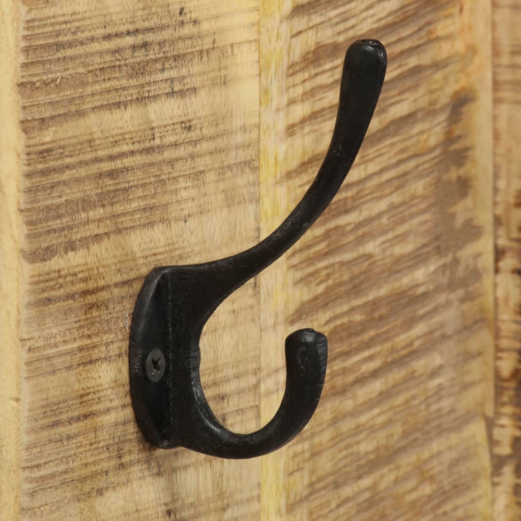 Percheros De Pared 2 Uds Madera Maciza De Mango 36x110x3 Cm_5