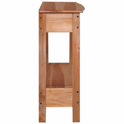 Mesa Consola De Madera Maciza De Caoba 120x30x75 Cm_2