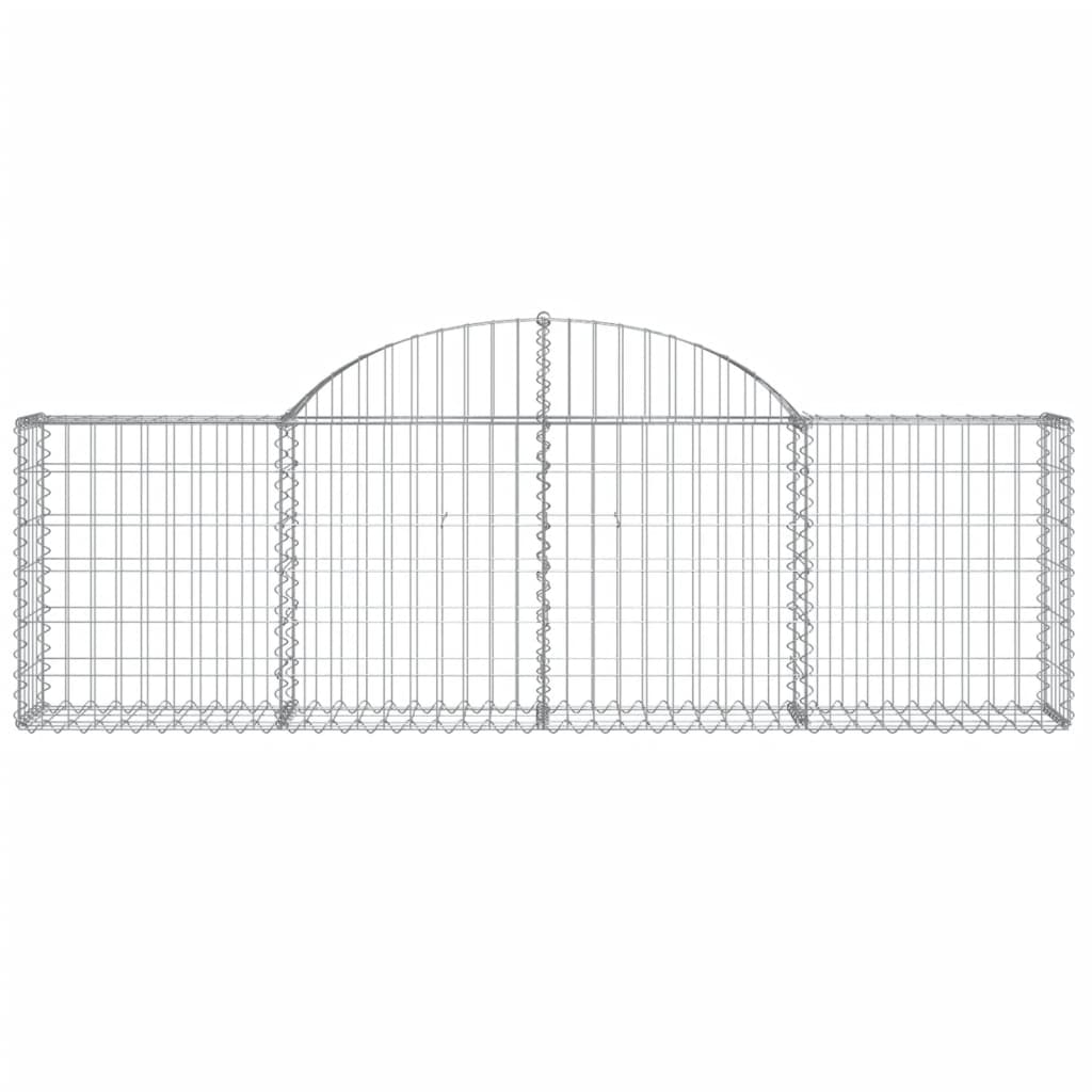 Cestas De Gaviones 13 Uds Forma De Arco Hierro 200x30x60/80 Cm_3