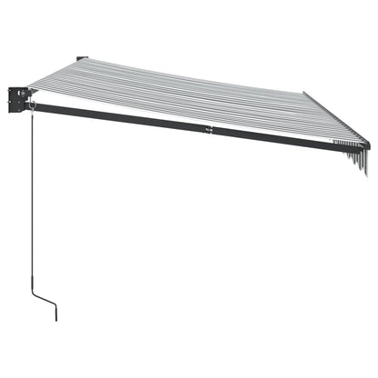Toldo Retráctil Aluminio Y Tela Antracita Y Blanco 3,5x2,5 M_3