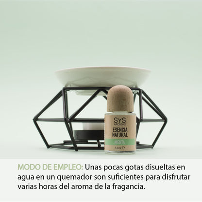 Esencia Natural Menta SYS Aromas 12 ml | Aroma Fresco y Herbal | Para Quemadores y Humidificadores_1